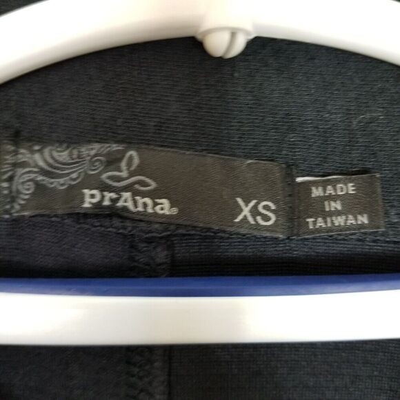 Prana Women Sunrise Open Front Wrap Sweater Sz XS Black Pockets Comfort - Picture 5 of 5